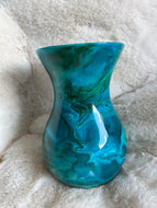 Blue and Green Curved Vase